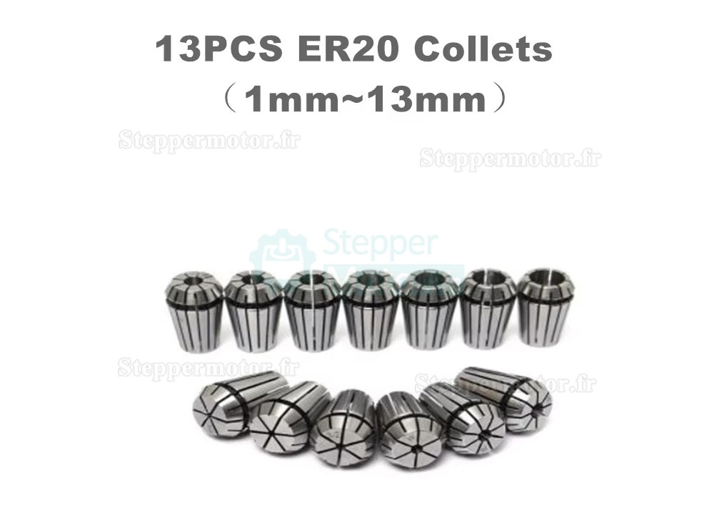 13 pi&egrave;ces/ensemble Pince CNC ER11 / ER16 / ER20 / ER25 / ER32 pour moteur de broche CNC